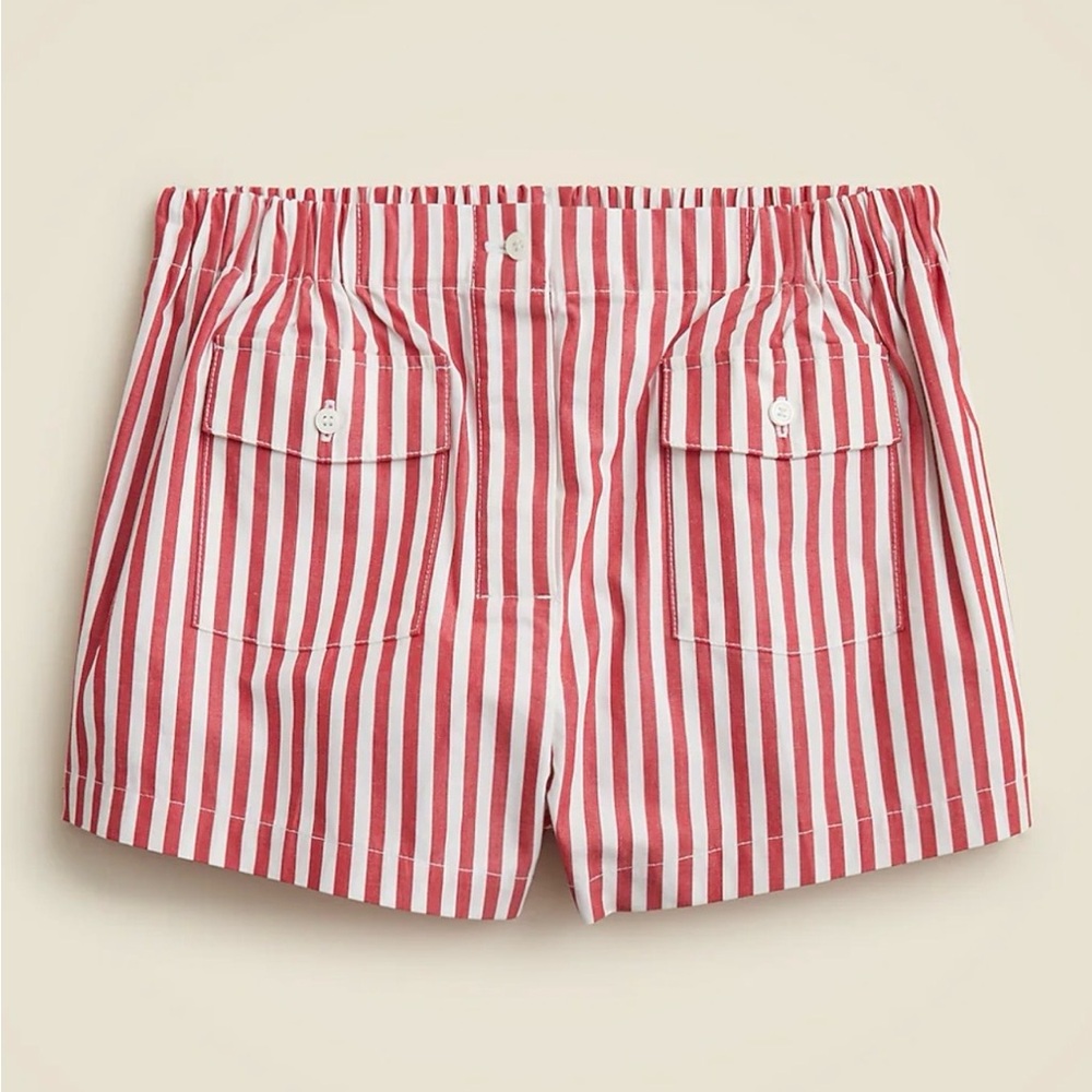 J. Crew Mini boxer short in Oxford stripe. Vintage red color.